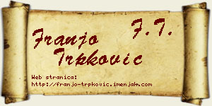Franjo Trpković vizit kartica